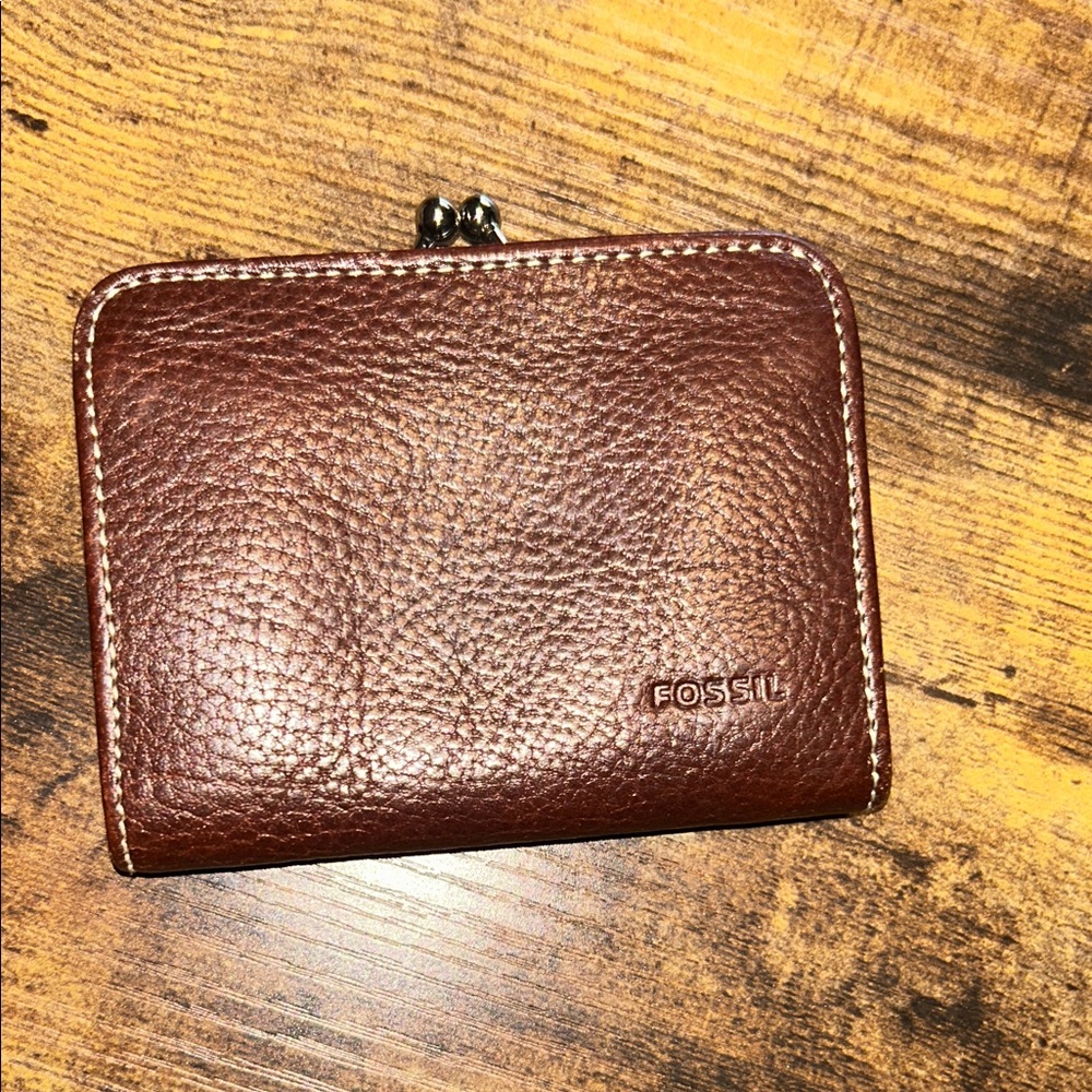 Fossil Rich Brown Leather Key Holder